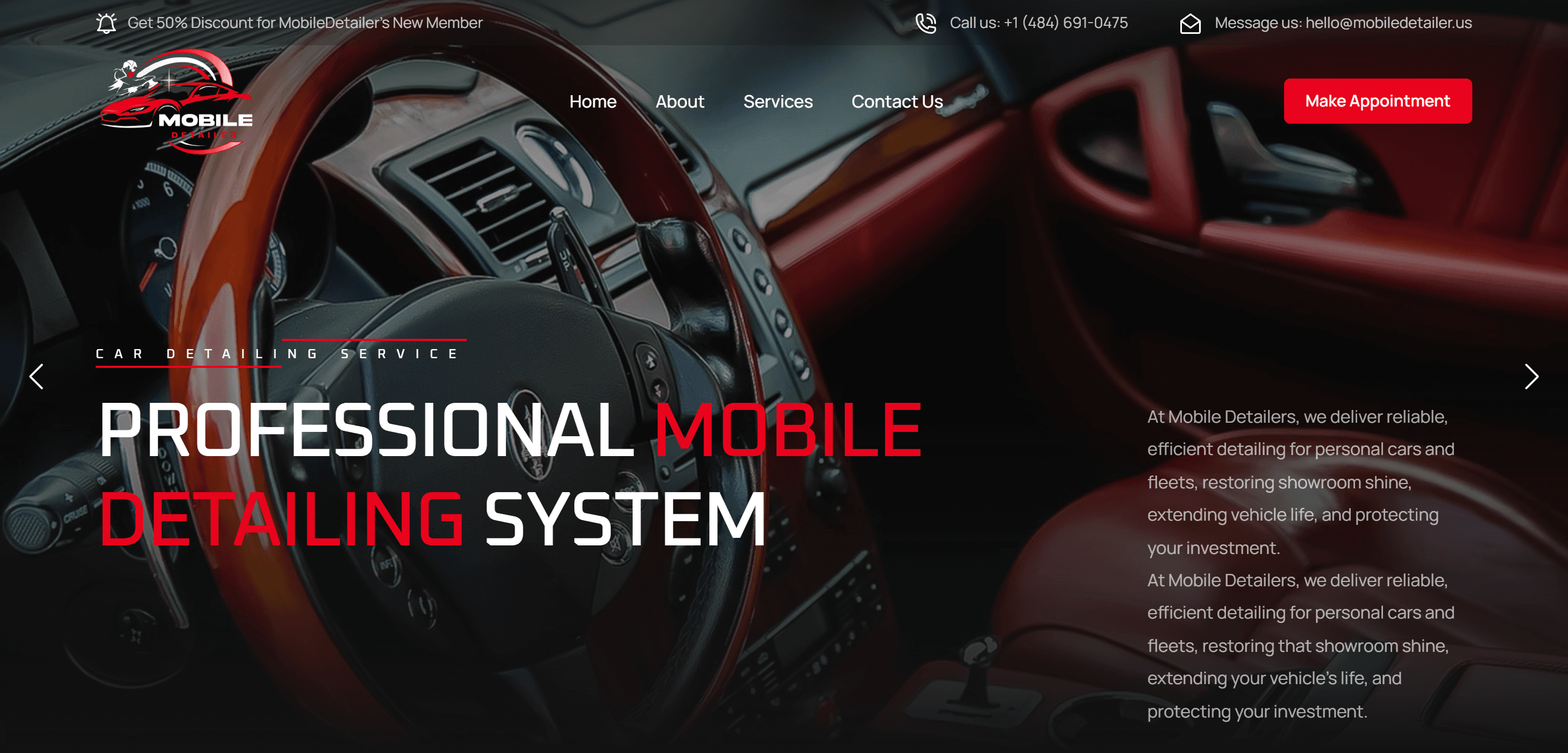 Mobile Detailers Website